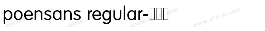 poensans regular字体转换